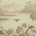 Обои ручная роспись Le Brésil Amarelo Sepia варинант исполнения - 2 | Loft Concept в Воронеже