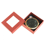 Зеркало карманное двухстороннее круглое из натурального камня Серафинит в подарочной упаковке Gold Stone Mirrors варинант исполнения - 3 | Loft Concept в Воронеже