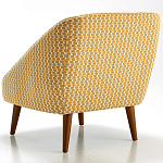 Кресло желтое с принтом Pauley Yellow Armchair варинант исполнения - 2 | Loft Concept в Воронеже