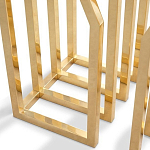 Консоль с чёрной столешницей и золотым фигурным основанием Cosmo варинант исполнения - 1 | Loft Concept в Воронеже