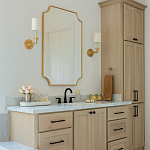 Зеркало в золотой деревянной раме Riviera варинант исполнения - 4 | Loft Concept в Воронеже