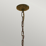 Люстра бронзового цвета с 6-ю лампами и подвесками из оптического стекла в классическом стиле Feiss варинант исполнения - 4 | Loft Concept в Воронеже