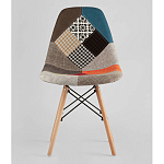 Пластиковый стул на ножках из массива бука Eames Пэчворк варинант исполнения - 4 | Loft Concept в Воронеже