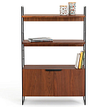 Стеллаж из стали и орехового дерева Derek Wood Rack варинант исполнения - 2 | Loft Concept в Воронеже