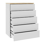 Комод с белым глянцевым фасадом с 5-ю ящиками Grace of Furniture  варинант исполнения - 2 | Loft Concept в Воронеже