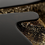 Дизайнерский журнальный стол круглый с декоративным расколом в центре стола Flaming варинант исполнения - 1 | Loft Concept в Воронеже