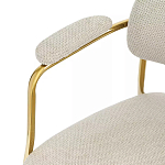 Стул Singer Chair с подлокотниками серый на золотистых ножках варинант исполнения - 6 | Loft Concept в Воронеже