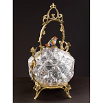 Конфетница с бронзовой ручкой и фарфоровой птичкой на крышке Eden Garden варинант исполнения - 5 | Loft Concept в Воронеже