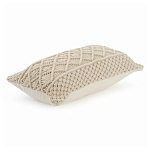 Чехол на подушку с макраме бежевого цвета Macrame варинант исполнения - 1 | Loft Concept в Воронеже