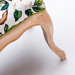 Банкетка из натурального бука золотистая с изображением птиц и цветов Blooming Birds варинант исполнения - 3 | Loft Concept в Воронеже