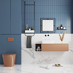 Настенное зеркало квадратной формы в черной металлической раме CORNER MIRROR BLACK варинант исполнения - 3 | Loft Concept в Воронеже