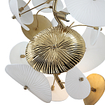 Подвесной светильник с белыми и золотистыми цветами Dahlia Flowers Lamp варинант исполнения - 4 | Loft Concept в Воронеже