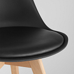 Стул с основой из пластика и мягким сиденьем Arvika Black варинант исполнения - 7 | Loft Concept в Воронеже