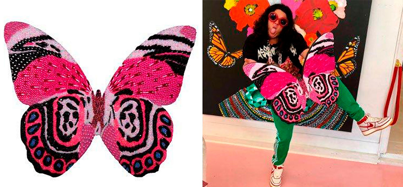 Картина "Pink and Black Mini Butterfly Cut Out" Картина "Pink and Black Mini Butterfly Cut Out" - Loft-Concept в Воронеже