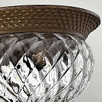 Потолочный светильник с чашеобразным плафоном из толстого волнообразного стекла и широким узорчатым основанием Hinkley варинант исполнения - 10 | Loft Concept в Воронеже