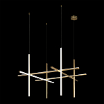 Люстра с 6-ю цилиндрическими плафонами на тонких тросах Trumpet tube варинант исполнения - 3 | Loft Concept в Воронеже