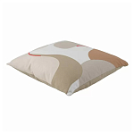 Подушка декоративная хлопковая бежевого цвета с абстрактным принтом Elysian Flow Sand варинант исполнения - 1 | Loft Concept в Воронеже