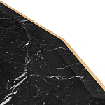 Консоль с чёрной столешницей и золотым фигурным основанием Cosmo варинант исполнения - 4 | Loft Concept в Воронеже