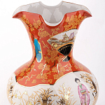 Ваза красного цвета с рисунком Chinoiserie Ceramics варинант исполнения - 1 | Loft Concept в Воронеже