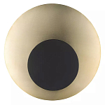 Бра круглое в сочетании золотистого и чёрного цвета Round Sconce Gold and Black варинант исполнения - 1 | Loft Concept в Воронеже