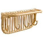 Настенная вешалка из ротанга с полкой Willa Wall Shelf Hanger варинант исполнения - 1 | Loft Concept в Воронеже