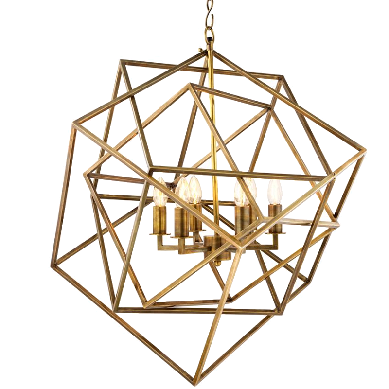 Люстра Lantern Matrix Brass Латунь в Воронеже | Loft Concept 