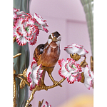 Ваза с птицами и цветами из фарфора с бронзовыми элементами Garden of Eden варинант исполнения - 7 | Loft Concept в Воронеже