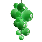 Люстра Grape Balls Зеленое стекло  варинант исполнения - 3 | Loft Concept в Воронеже