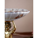 Чаша с цветочным орнаментом на ножке в виде бронзового ангела Eden Garden варинант исполнения - 8 | Loft Concept в Воронеже