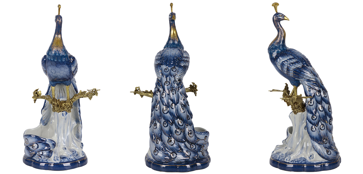 Статуэтка Peacock Blue White Статуэтка Peacock Blue White - Loft-Concept в Воронеже
