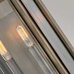 Настенный фонарь прямоугольной формы цвета состаренная латунь с двумя лампами Hinkley варинант исполнения - 2 | Loft Concept в Воронеже