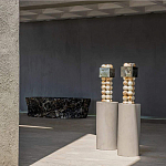 Настольная лампа с основанием из 24 выточенных сферических камней Through Stone варинант исполнения - 4 | Loft Concept в Воронеже