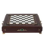 Шахматы в ларце из натуральных камней Долерит Малахит Мрамор Decorative Thematic Chess Русь варинант исполнения - 1 | Loft Concept в Воронеже