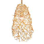 Подвесной светильник золотой в виде кораллов Coral Decor варинант исполнения - 2 | Loft Concept в Воронеже