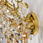 Бра золотого цвета с ветвями и прозрачными хрустальнымих подвесками Droplet Chandelier варинант исполнения - 6 | Loft Concept в Воронеже