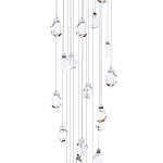 Большая каскадная люстра с хрустальными плафонами хром Esme Crystal Chrome Cascade Chandelier 25 варинант исполнения - 2 | Loft Concept в Воронеже