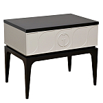 Тумбочка прикроватная с ящиком черно-серого цвета Noble Nightstand варинант исполнения - 1 | Loft Concept в Воронеже