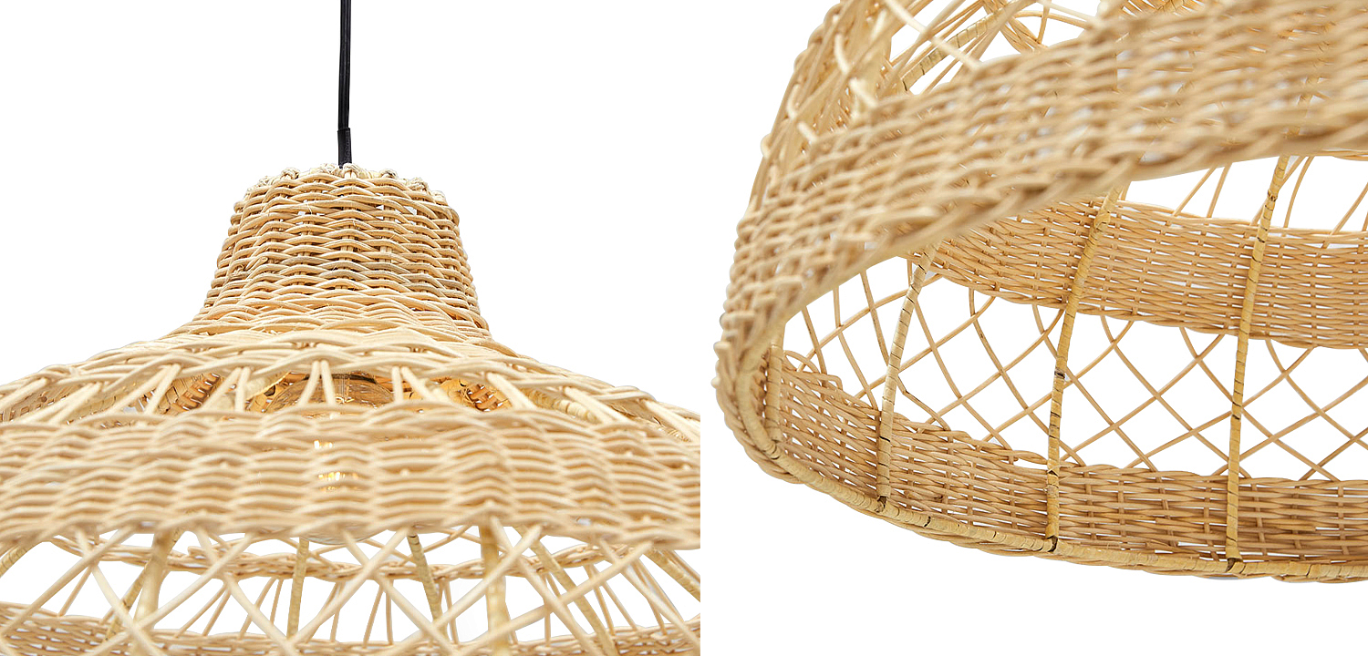 Подвесная люстра с плетеным абажуром Eman Wicker Chandelier Подвесная люстра с плетеным абажуром Eman Wicker Chandelier - Loft-Concept в Воронеже