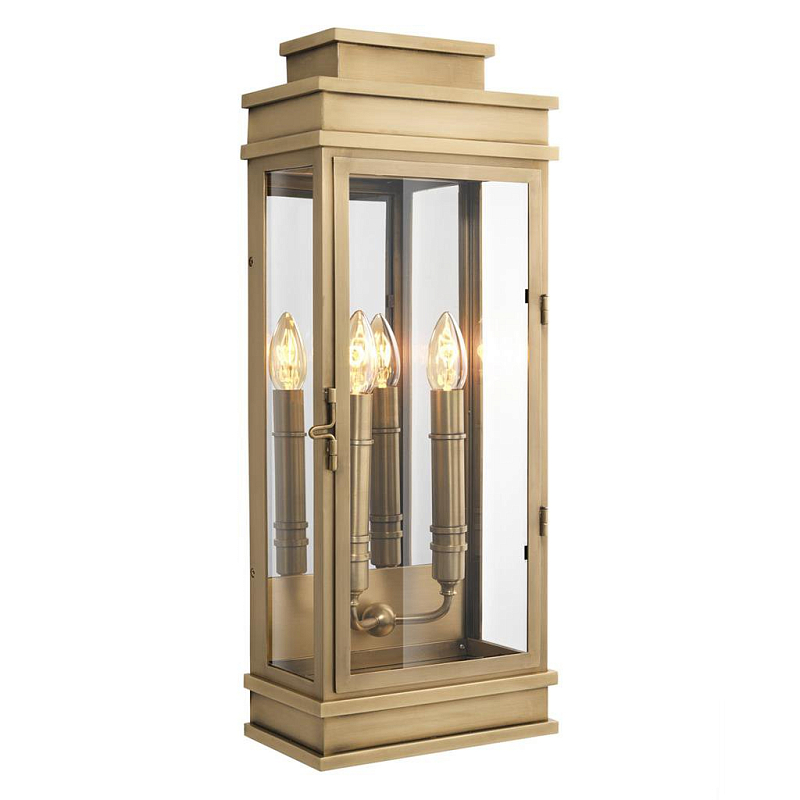 Бра Eichholtz Wall Lamp Linley L Латунь Античная полированная Прозрачный (Transparent) Бра Eichholtz Wall Lamp Linley L Латунь Античная полированная Прозрачный (Transparent) в Воронеже | Loft Concept