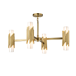 Люстра цвета латунь с 4-мя матовыми цилиндрическими плафонами Elstead Lighting варинант исполнения - 1 | Loft Concept в Воронеже