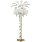 Торшер Glass Decorated Palm Floor Lamp White Листья Пальмы  варинант исполнения - 4 | Loft Concept в Воронеже