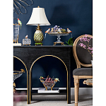 Чаша из прозрачного стекла на бронзовых ножках с фигурками попугаев Eden Garden варинант исполнения - 4 | Loft Concept в Воронеже