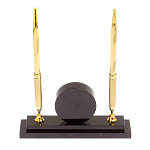 Часы настольные с двумя ручками из натурального камня Stone Clock варинант исполнения - 5 | Loft Concept в Воронеже