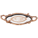 Поднос декоративный с фигурками птиц Mirror Surface Bronze варинант исполнения - 1 | Loft Concept в Воронеже