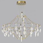 Люстра подвесная из металла с прозрачными подвесками из хрусталя Quasar 93 варинант исполнения - 6 | Loft Concept в Воронеже