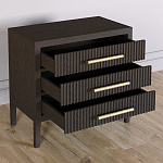 Тумба Primo  с тремя ящиками шпон темный орех варинант исполнения - 3 | Loft Concept в Воронеже