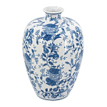 Ваза фарфоровая с узким горлышком и синими цветочными мотивами Independence варинант исполнения - 1 | Loft Concept в Воронеже