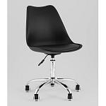 Офисный стул на металлическом основании EGGERY Black пластик варинант исполнения - 1 | Loft Concept в Воронеже