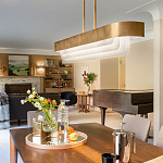 Люстра подвесная прямоугольная цвета латунь Kichler варинант исполнения - 6 | Loft Concept в Воронеже