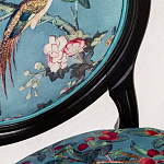 Стул из массива бука бирюзовый с изображением птиц и цветов Turquoise Chinoiserie Birds Garden Chair варинант исполнения - 2 | Loft Concept в Воронеже